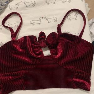 Free people believed knot crop top